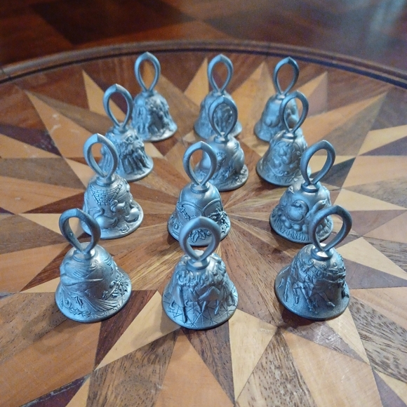 12pc. DANFORTH Pewter OF Vermont Complete Mini 12 Days Of...